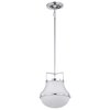 Nuvo Valdora 1-Light Pendant 10 in. Polished Nickel White Opal Glass 60/7872